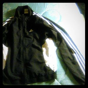 Childs size small black and white Adidas windbreak